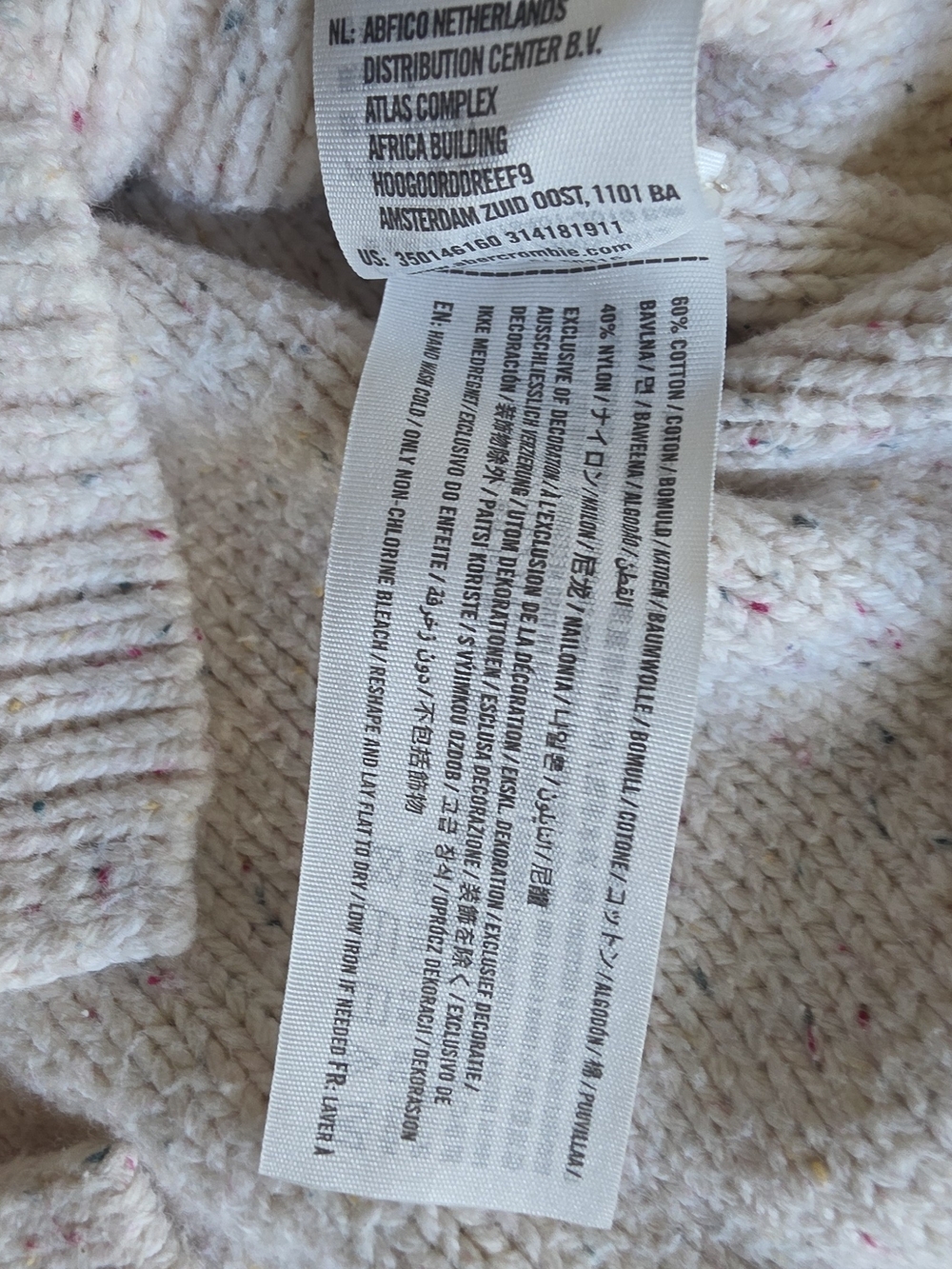 Hollister Light Pink Cable-knit Sweater crewneck Fisherman Minimalist Cozy - Picture 5 of 9